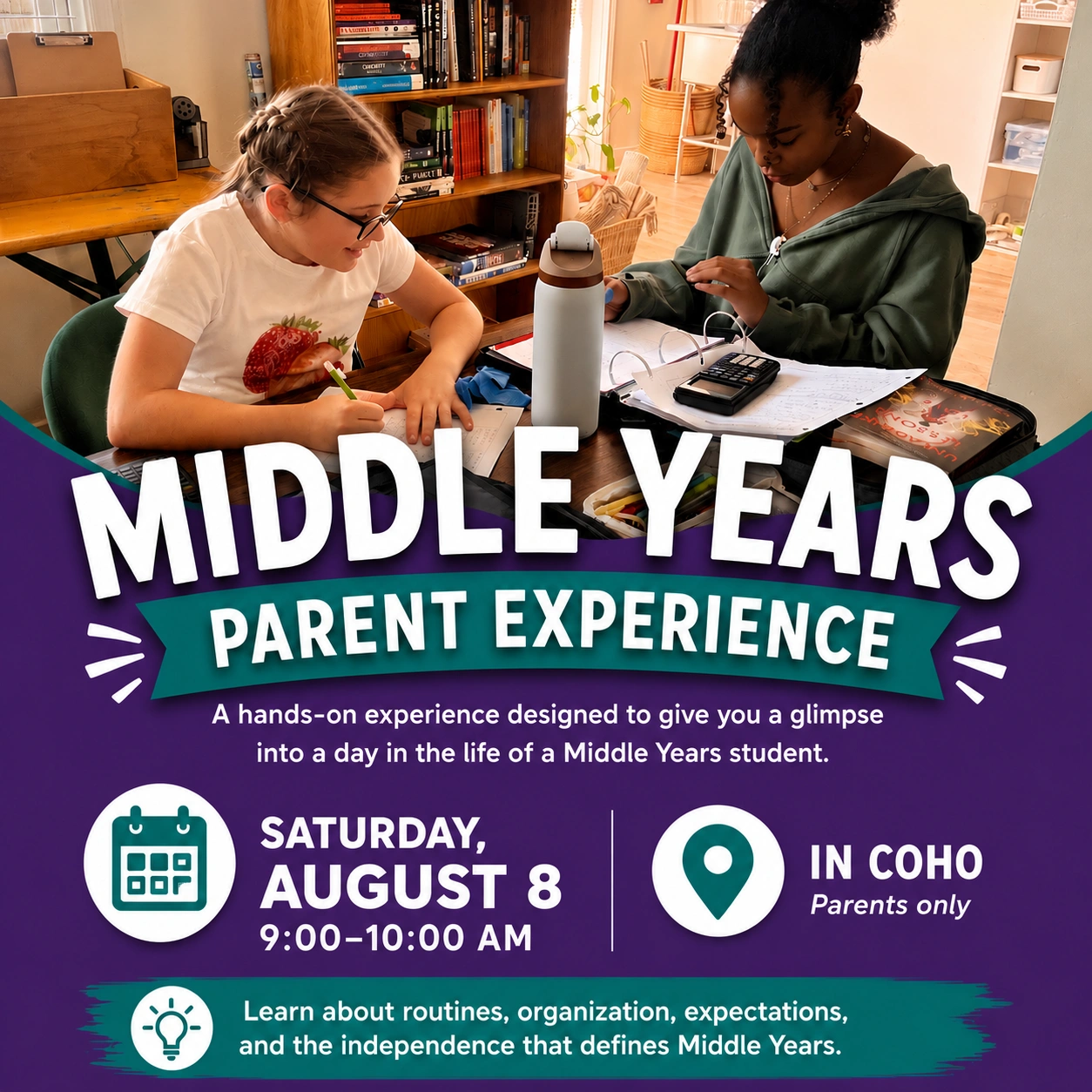 Middle Years Parent Experience banner